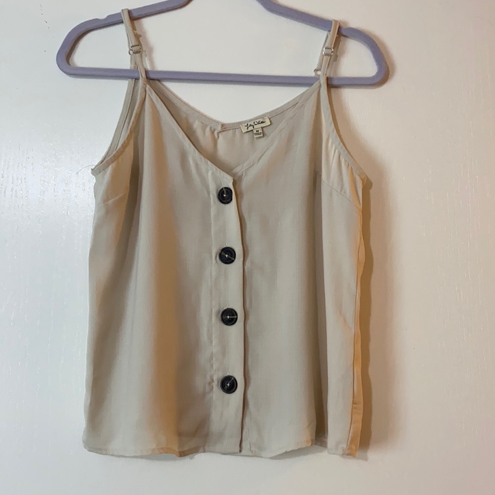 Spaghetti strap w/ buttons top